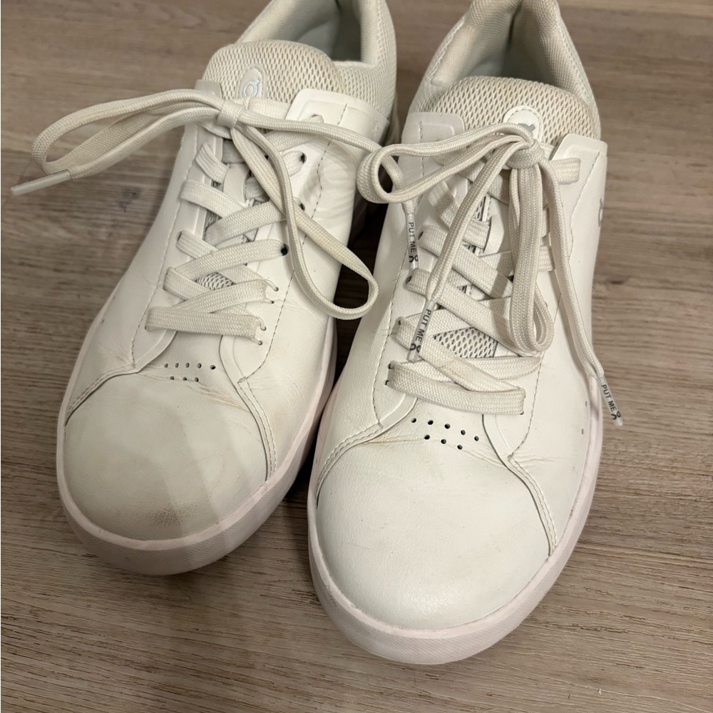 On Running Cream Athletic Shoes